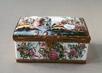Tabacchiera, c.1750 smaltata con montatura dorata da Unbekannt Unbekannt